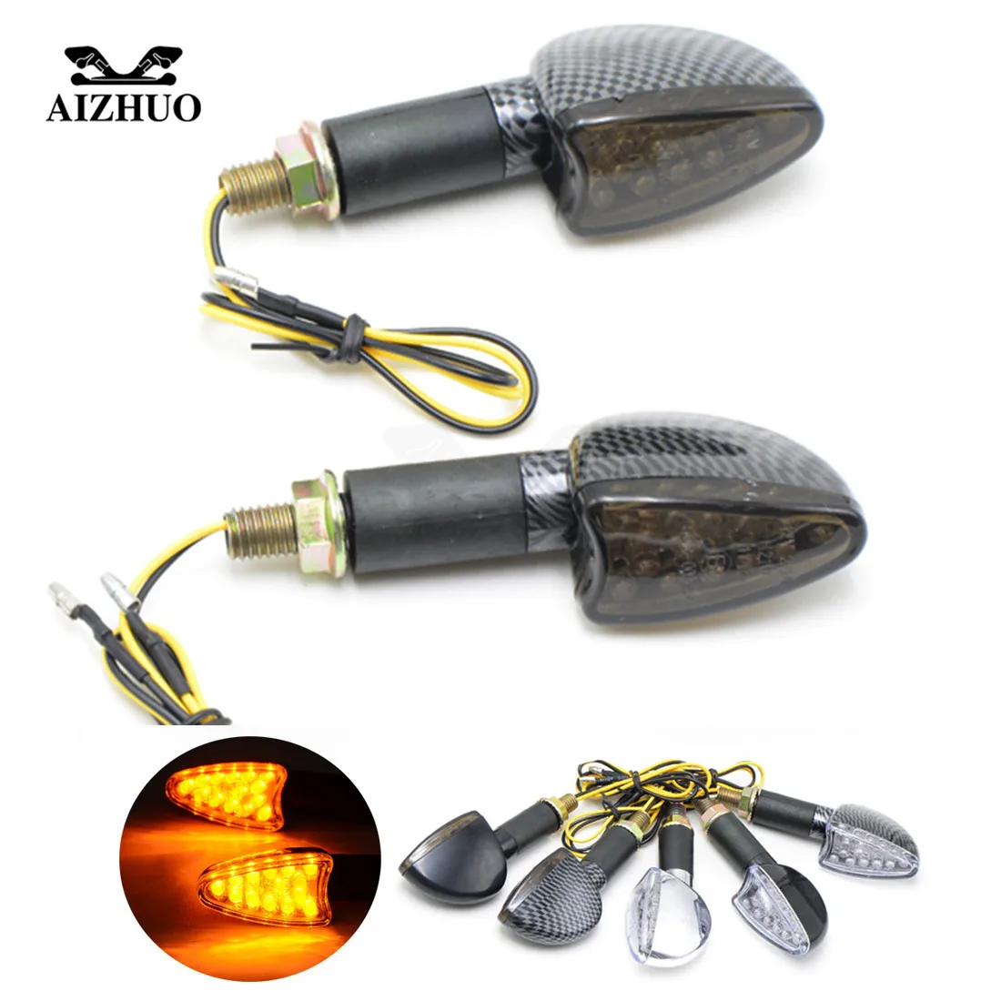 

Motorcycle Accessories LED Flashing Tail Signal Turn Signal For Yamaha VMAX 1200 YZF R125 MZ 251 XJ6 MT 07 Y15ZR Honda CB650F