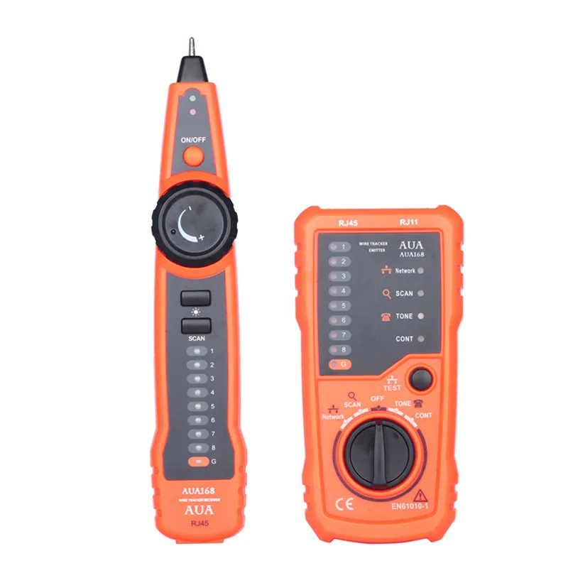AUA168 RJ11 RJ45 Cat5 Cat6 سلك الهاتف الراسم المقتفي الحبر شبكة إيثرنت محلية كابل اختبار كاشف خط مكتشف