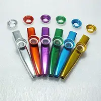 Простой дизайн легкий kazoo алюминий сплав металла для гитара Музыка инструмент для любителей музыки 12*2,5 см 6 цветов - изображение