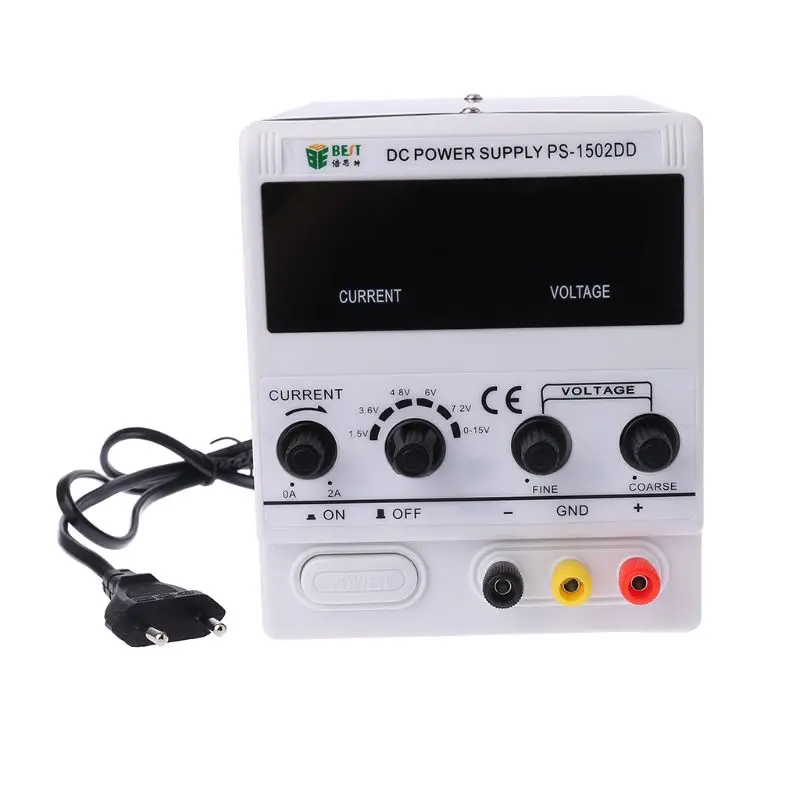 1502DD 15V 2A DC источник питания для ремонта телефона светодиодный регулятор