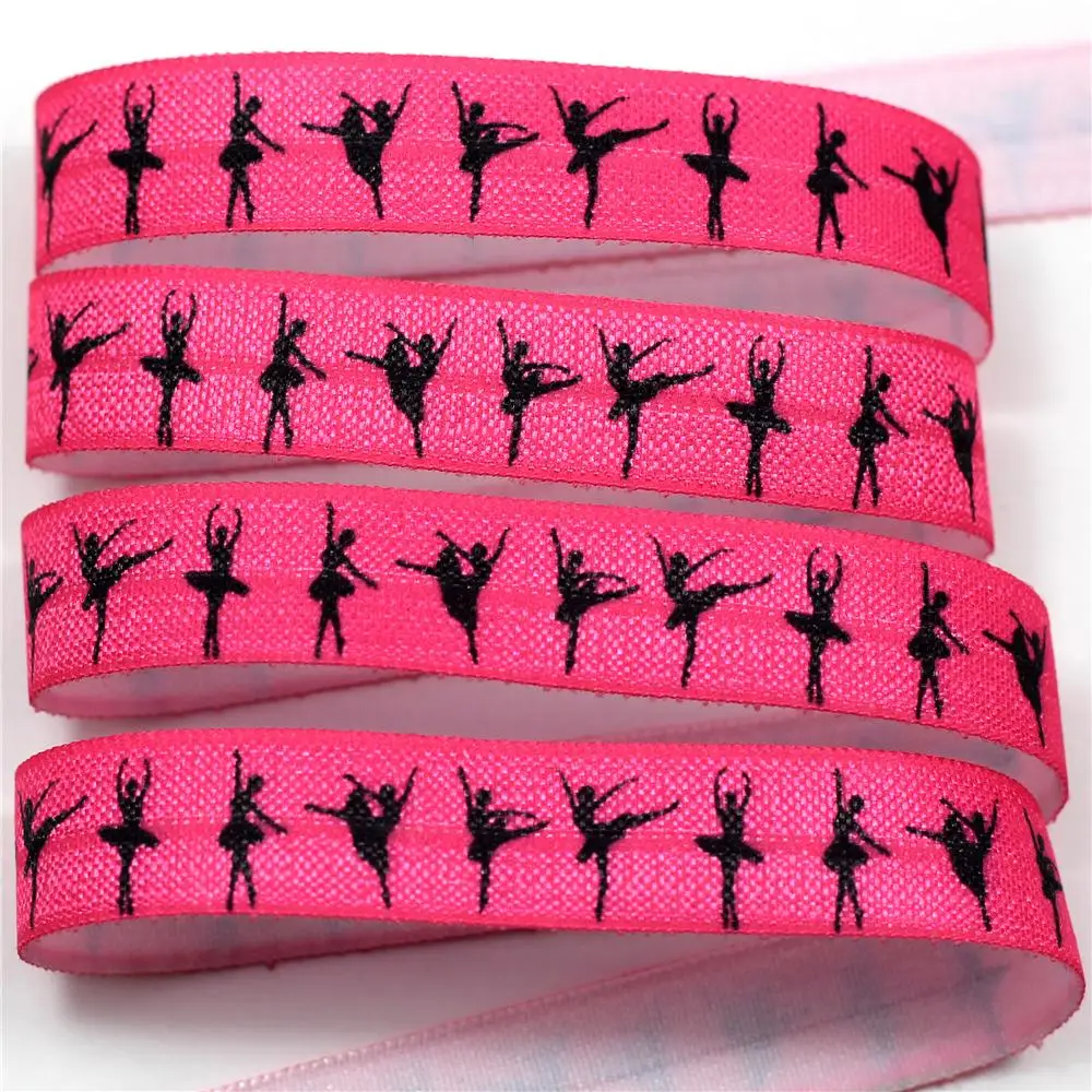 5/8" 16mm Beautiful Girl Gymnastic Printed foe Ribbon Dancing Girl