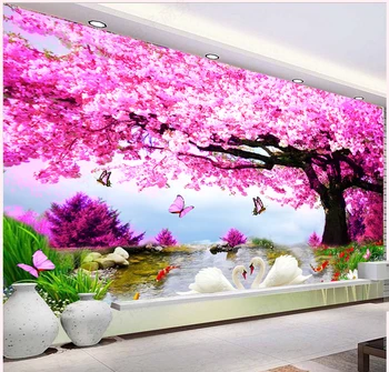 

Embroidery Full Rhinestone Sakura under the swan Crafts Diy 5D Diamond Painting Scenic Garden House Cross Stitch Kit Home Decor
