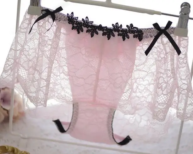 

2018 New Arrival 100% Real Photoes M L XL Lovely Cute Lolita Kawaii bouffancy LaceEmbroidery Princess Panties Underwear WP394