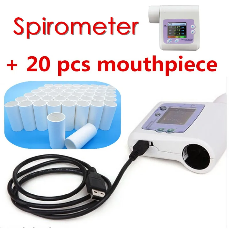 Medical Lung Digital Spirometer Capacity Test Equipment Easy Use With