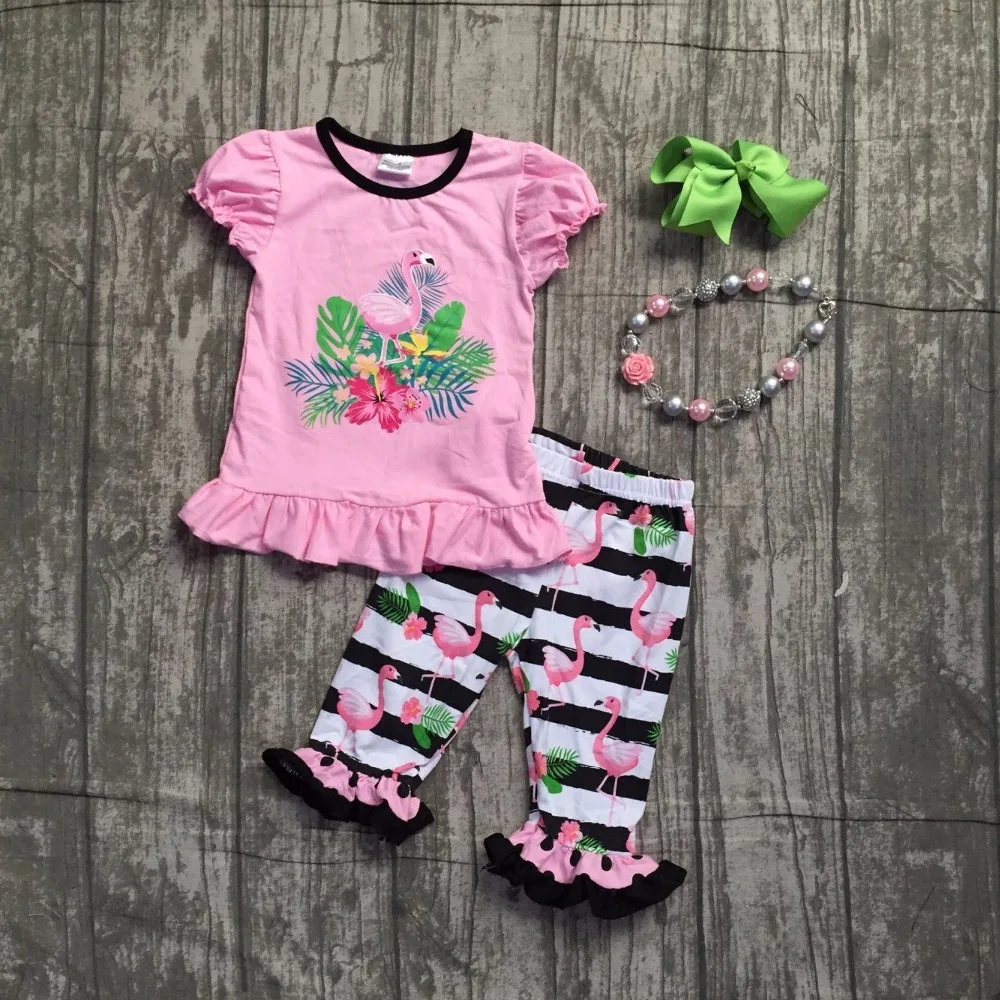 baby girls summer clothing children flamingo clothes children girls