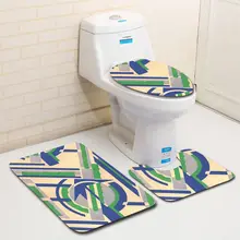 3 шт., модный абстрактный декоративный коврик для ванной, фланелевый принт и окрашивание, коврик для ванной комнаты, комплект коврик для туалета коврики для ванной комнаты