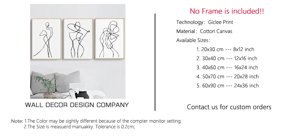NOOG Curve Woman плакат настенное искусство холст живопись черный белый Рисунок живопись плакаты и принты настенные картины для спальни Декор