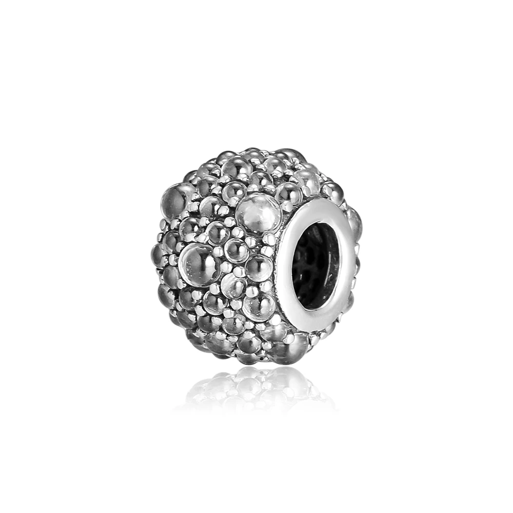 CKK Fit Pandora Браслеты светящиеся сердца амулеты 925 стерлингового серебра Шарм бусины для бусина для изготовления украшений - Цвет: Коричневый