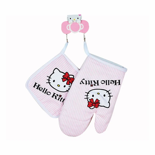 Best Price 1SET Hello kitty Kitchen Cooking Microwave oven insulation Gloves Insulation Pads Cotton Thickening Non-slip Gloves C5 Best Price 1SET Hello kitty Kitchen Cooking Microwave oven insulation Gloves Insulation Pads Cotton Thickening Non-slip Gloves C5