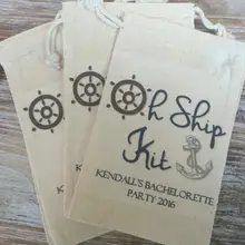 Пользовательские о корабль комплекты шампанское свадьбу crusie похмелье комплект ювелирных изделий пользу муслин Сумки девичник курица Девичник сувениры