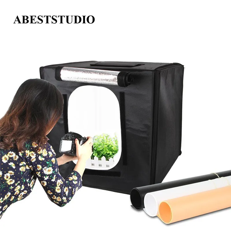 

ABESTSTUDIO 50* 50 CM LED Photo Studio Softbox Mini Portable LED Photography Studio Light Diffuser Soft Box Tent Kit