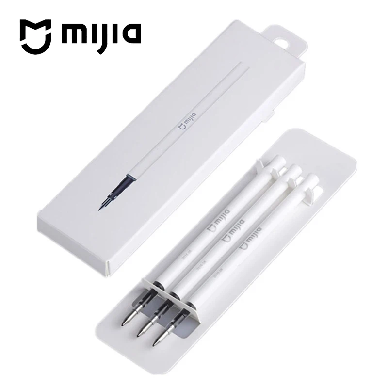 

Xiaomi Mijia Signing pen refill 0.5mm soft pen point Swiss sign refill pen Japan Black Blue Red ink pens