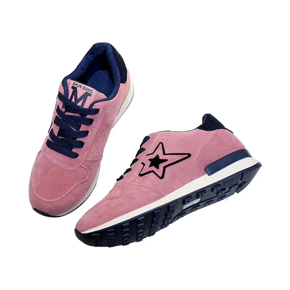HEBA 1 pairs of shoes five-pointed star student non-slip shoes breathable leisure travel shoes hiking shoes