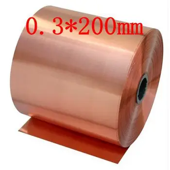 

0.3*200mm 0.5 meter High quality copper strip, sheet skin red copper,Purple copper foil,Copper plate