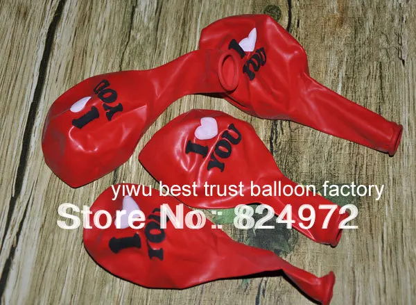 12 дюймов 3,2 г Хорошее качество i love you balloon100PCS свадебный фестиваль вечерние декоративный латексный шар