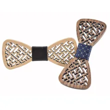 Мужской деревянный лук резьбы по галстуку полые деревянная бабочка свадебные аксессуары