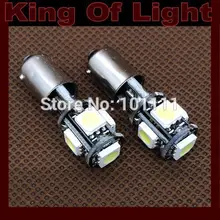 500x авто LED 6523 1895 T4W 5smd BA9S 5 светодиодов SMD 5050 CANBUS ОВС ошибок светодиодные лампа Белый