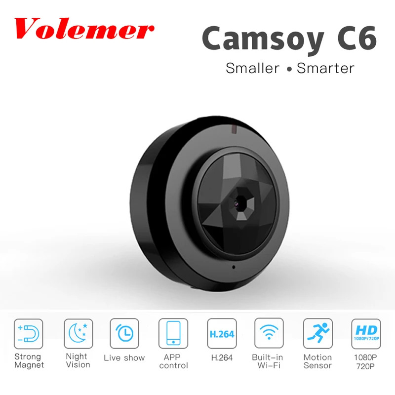 

Volemer Wifi P2P IP 720P HD Mini Camera Wireless Action Cam Bike IR Night Vision Camera Mini DV DVR Camera Video Voice Recorder