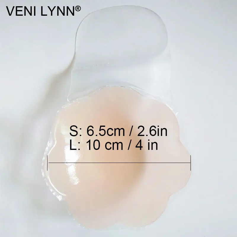 VENI LYNN Instant Boob Lift Up Ленточные лепестки многоразовые Цветочные силиконовые покрытия для сосков, накладки на грудь, круглые наклейки на грудь для сосков