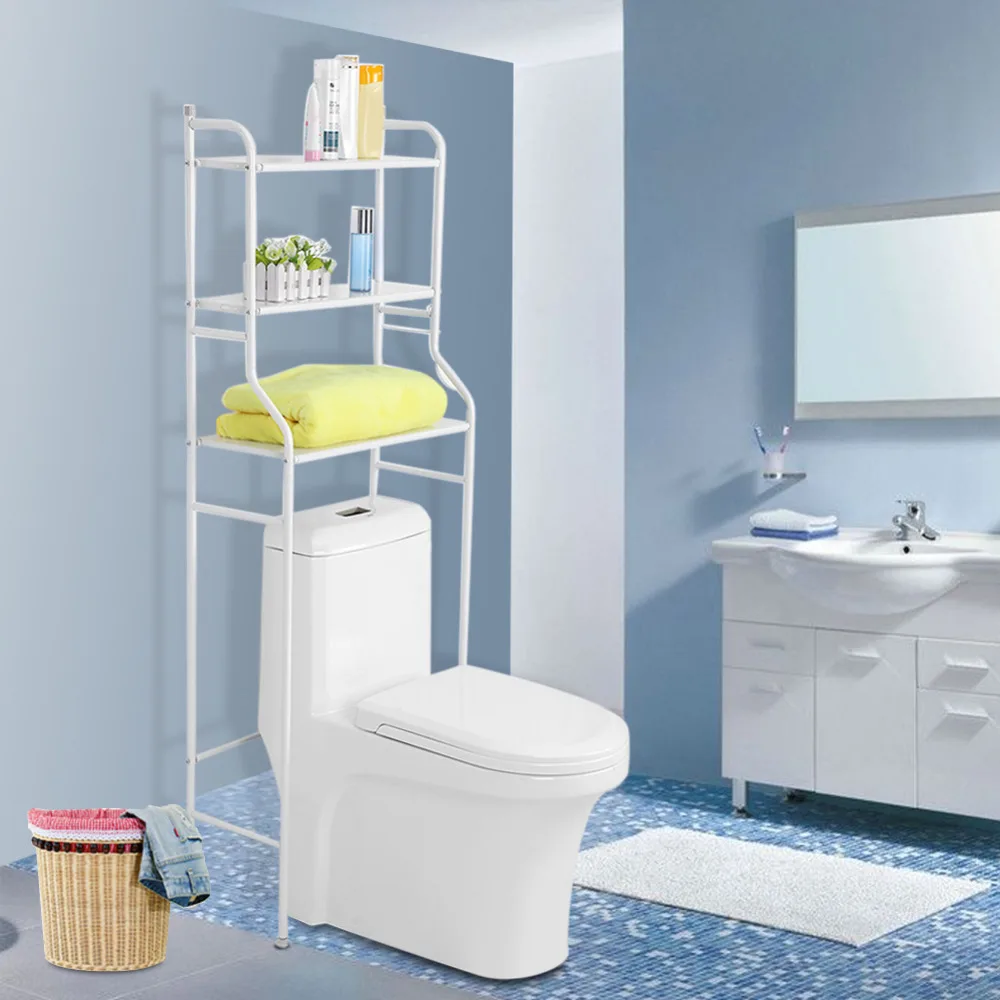 3-х уровневый железа Туалет Полотенца стеллаж для хранения держатель над Ванная комната полка органайзер черный, белый цвет по желанию высокое качество