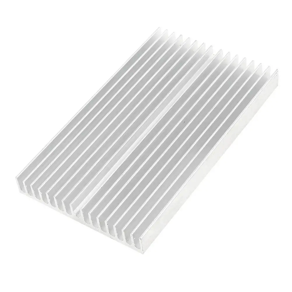

100x60x10mm Silver Tone Aluminum Cooler Radiator Cooling Heat Sink Heatsink