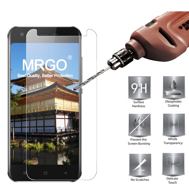 

MRGO Tempered Glass for Blackview A7 On Screen Protector 9H 2.5D Phone Protective Film Tempered Glass for Blackview A7