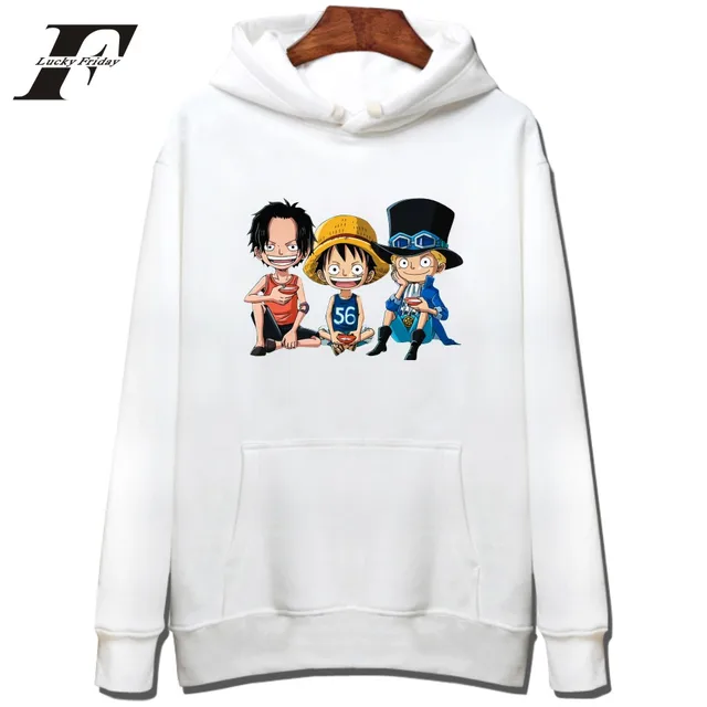 One Piece Cartoon Print Women Kpop Hoodie Harajuku Sweatshirt