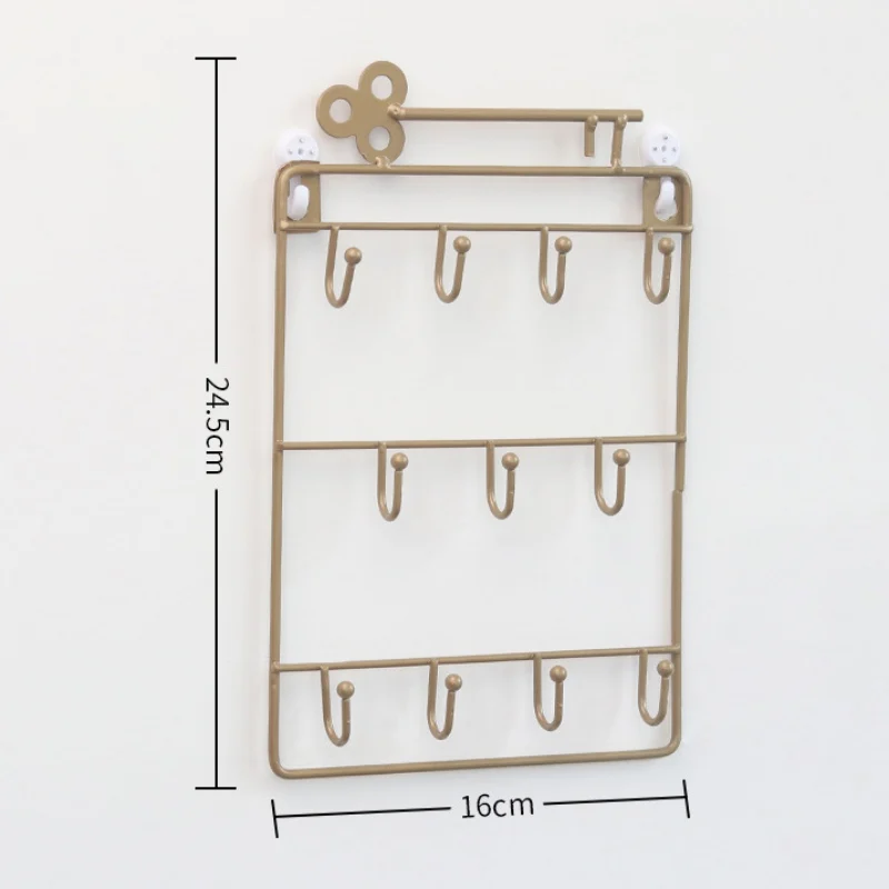 Железные настенные крючки, 11 вешалок, декоративный держатель для ключей, металлическая вешалка для шляп, украшение для дома, органайзер для хранения ключей, настенный держатель