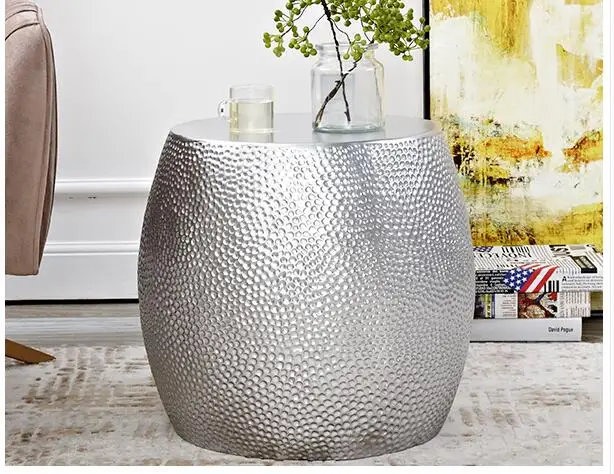 Sofa corner a few Locke creative furniture fashion side table modern minimalist wrought iron small round coffee table.