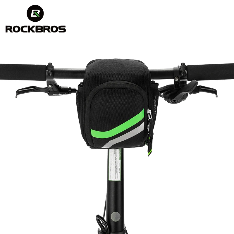 

ROCKBROS Bike Front Bag Cycling MTB Folding Bike Frame Handlebar Bag With Rain Cover Cycling Tube Bag