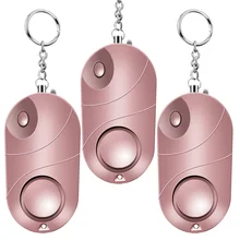 Персональная сигнализация безопасный звук аварийная Самозащита охранная сигнализация брелок со светодиодным фонариком для женщин, девушек, детей пожилой проводник