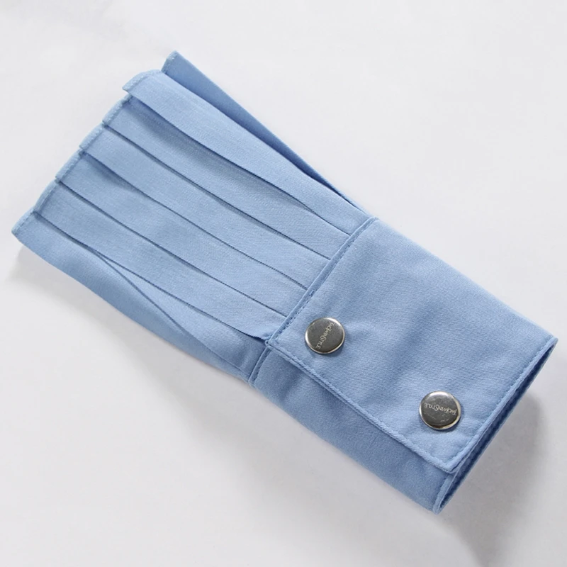 KLV 1 пара Съемная рубашка плиссированные роговые расклешенные рукава манжеты над рукавом браслет