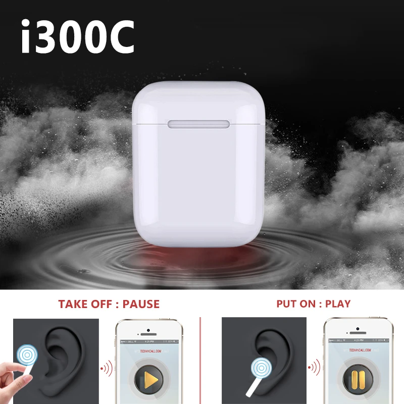 

TWS i300 C bluetooth earphone Smart Sensor PK W1 H1 Chip Earbuds Wirless charging PK i10 i7s i9s i10tws i12 i30 i60 i80 i100 TWS