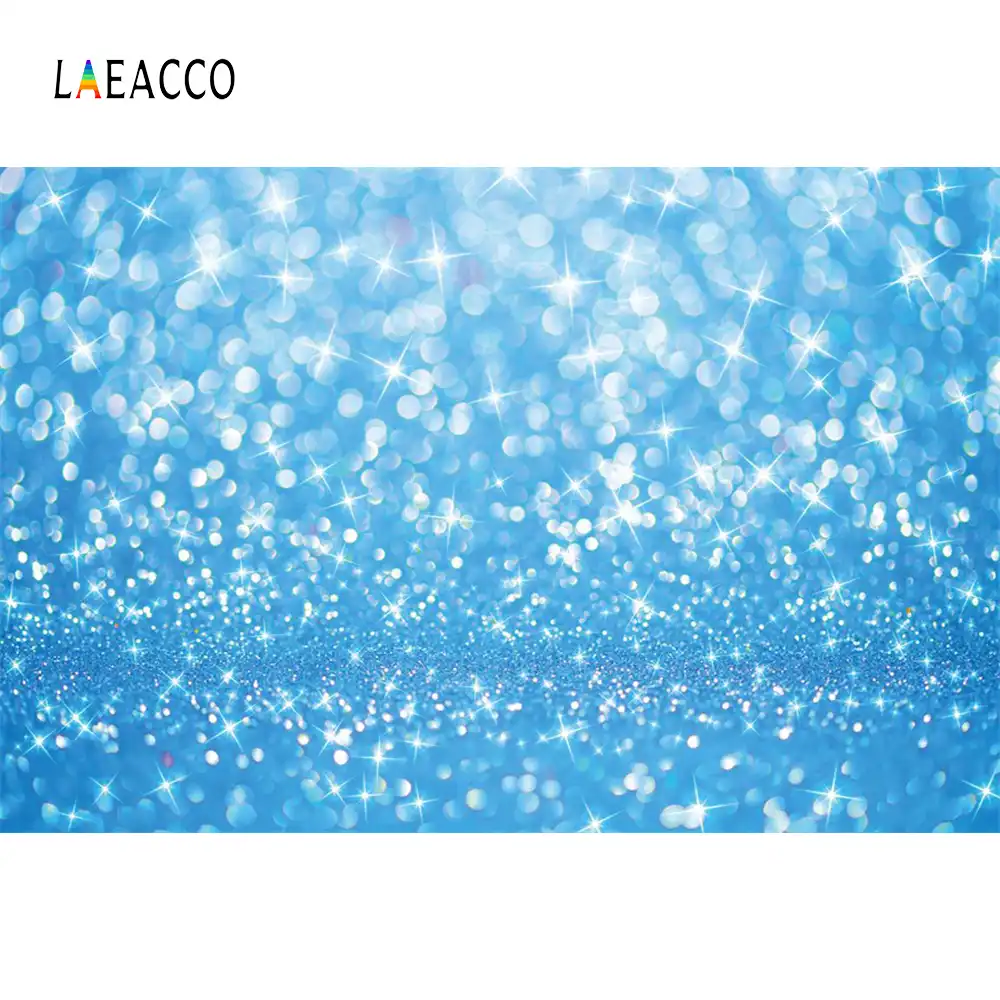 Laeacco Light Bokeh Sky Blue Solid Color Abstract Baby Photography