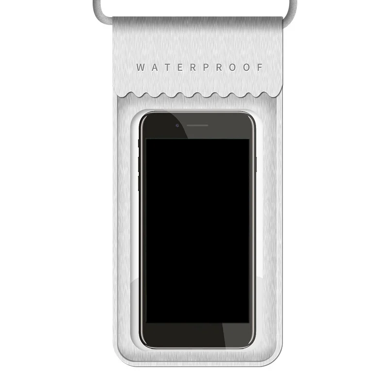 Открытый плавательный сенсорный экран ТПУ водонепроницаемый высокий прозрачный мобильный телефон сумка герметичный Мобильный телефон сумка - Цвет: Silver 6 inch