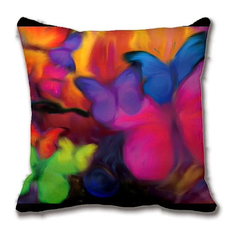 Pink Purple Whimsical Abstract Butterfly Throw Throw Pillow Case
