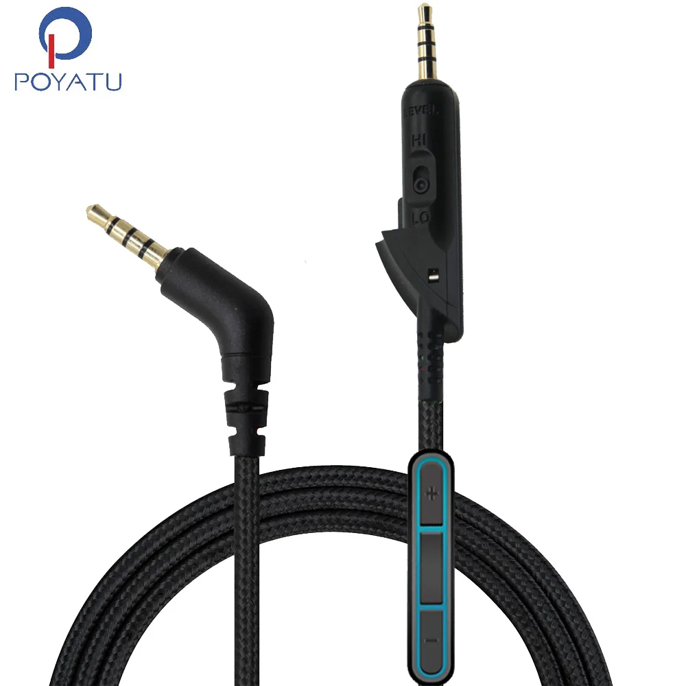 Аудиокабель POYATU в нейлоновой оплетке с микрофоном для Bose QC15 QC 15 QuietComfort QC2 наушники