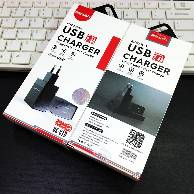 US EU plug Dual USB Quick charge 2.4A for Iphone 7 8 EU US Plug Mobile Phone Fast charger charging for Samsug s8 s9 Huawei-5