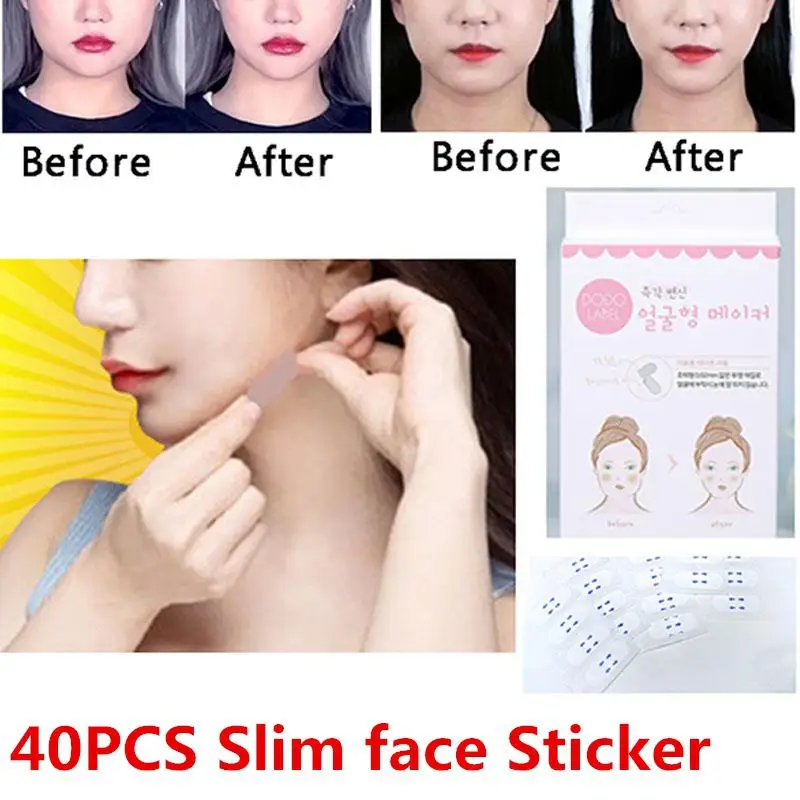 

40PCS/Box Lift Slim Face Sticker Face Invisible Sticker Lift Chin Medical Tape Makeup Beauty Tools