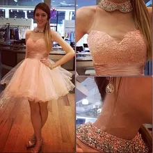 Schöne Perlen Cocktailkleid Peterpan Kragen Rosa Mini Kleid Schatz Ballkleid Tutu Rock Prinzessin Kurze Vestido De Noive