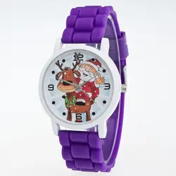 Элитный бренд Силиконовые кварцевые часы для женщин мужчин детские наручные часы модные Bracelt стекло зеркальные наручные часы олень узор