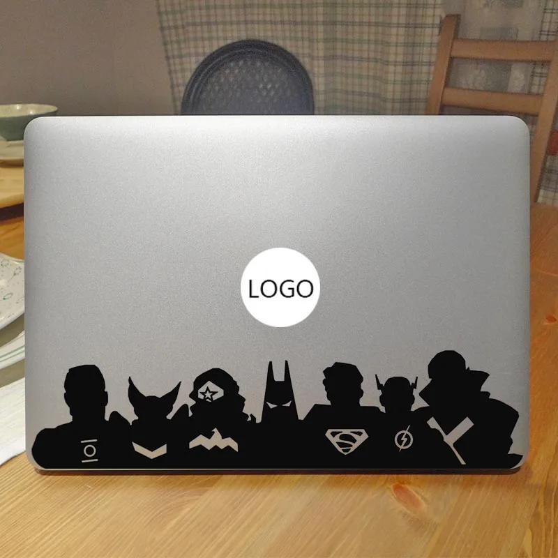 Justice League Super Hero Laptop Sticker for Apple Macbook Decal Pro Air Retina 11 12 13 15.6 inch HP Notebook Skin Mac Stickers