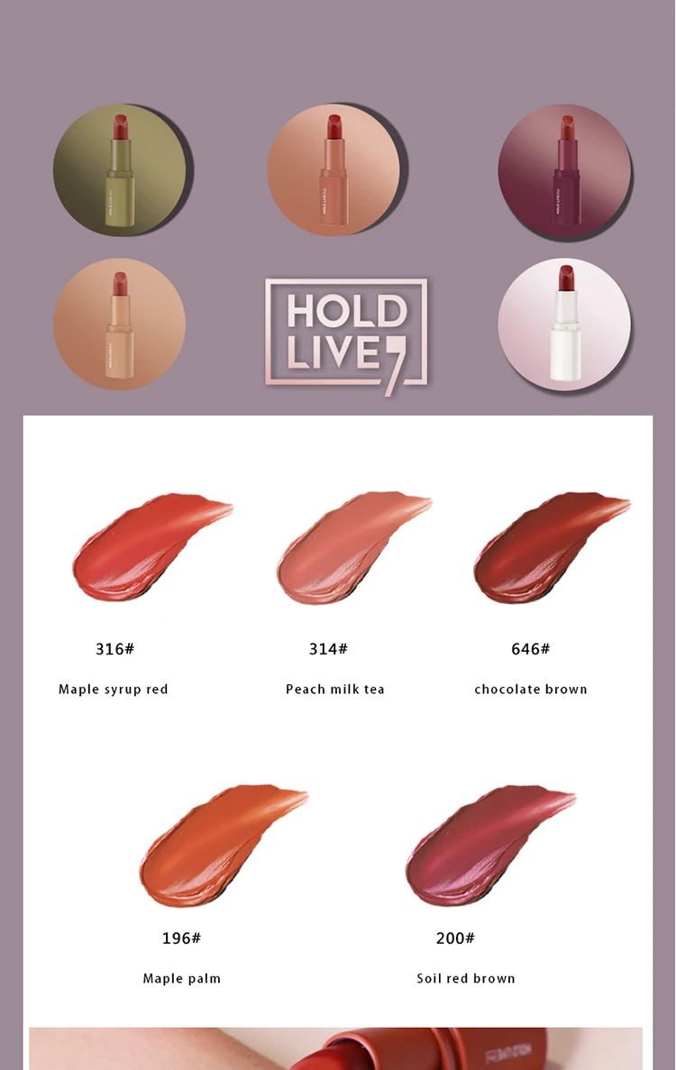 Brand HOLDLIVE 5Pcs Velvet Matte Lipstick Set (5)