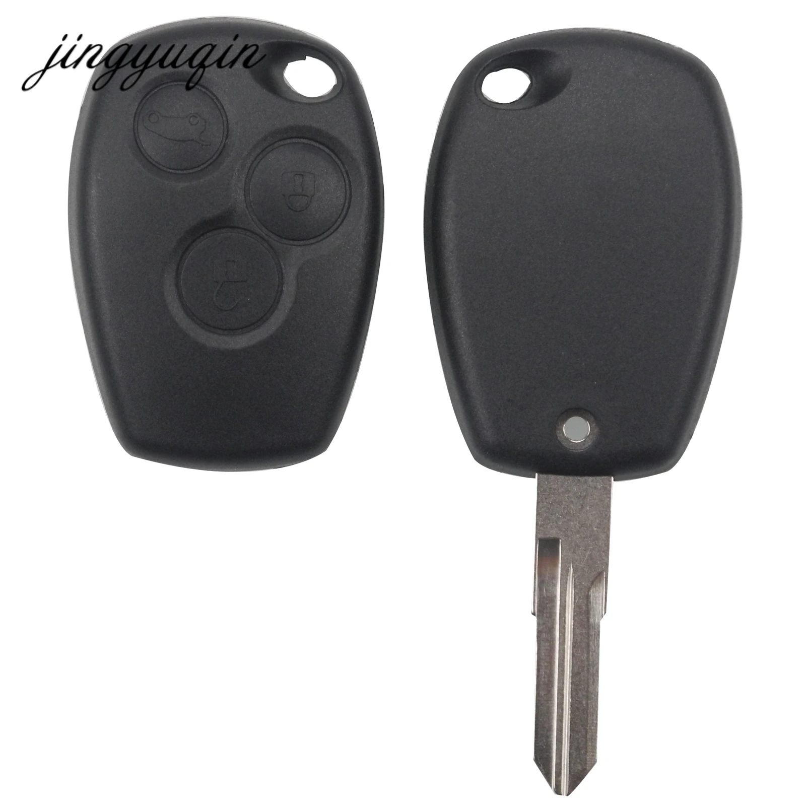 Jingyuqin 10 шт. 3 кнопки дистанционного ключа VAC102 оболочка для Renault Duster Logan Fluence Clio Sandeo