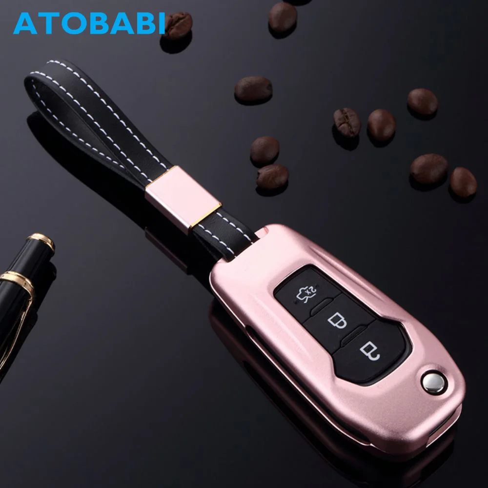 

ATOBABI F150 Aluminum Alloy Car Key Case Remote Cover for Ford Fusion Focus F-150 F250 Super Duty Explorer Expedition Mondeo