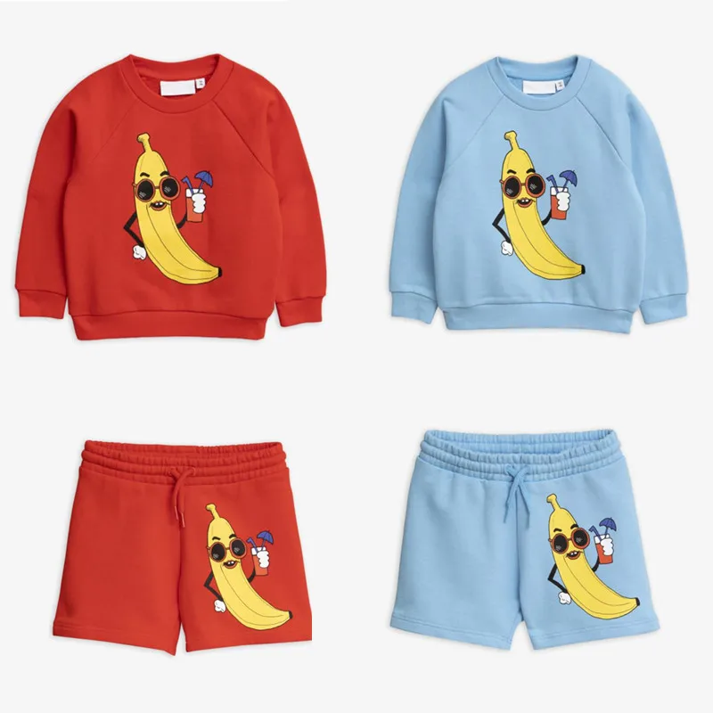 

BOBOZONE 2019SS Banana sweatshirt banana sweatshorts for kids boys girls sets