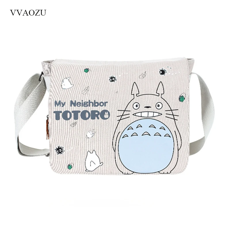 Totoro Canvas Shoulder Bag Casual Travel Men's Women's Crossbody Bag