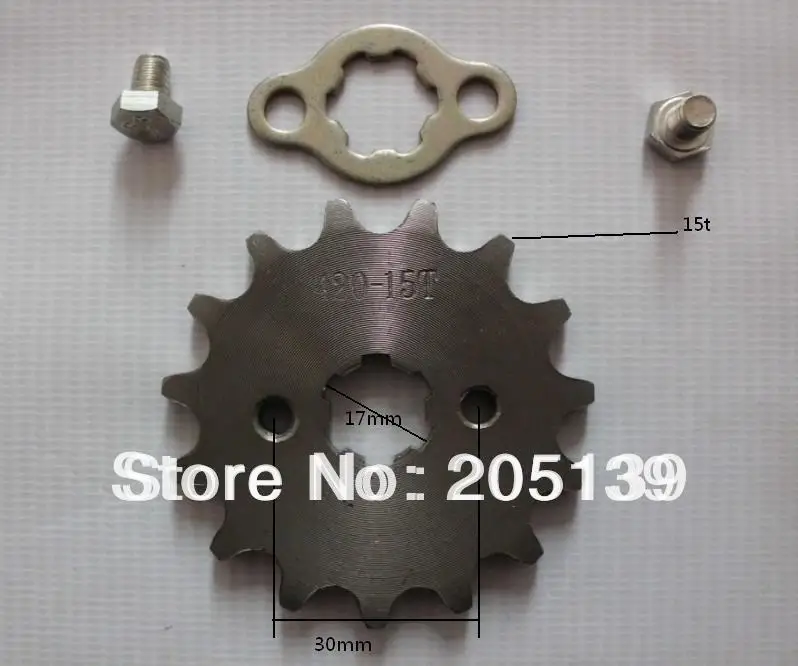 

NEW 15 t tooth 17MM FRONT ENGINES sprocket FOR 420 CHAIN motorcycle MOTO PIT dirt ATV parts bike