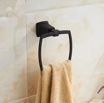 

Bathroom Accessories Vitange Black Finish Towel Ring Holder & Towel Bar /Wall Mounted Creative Design Stainless Steel Brushed