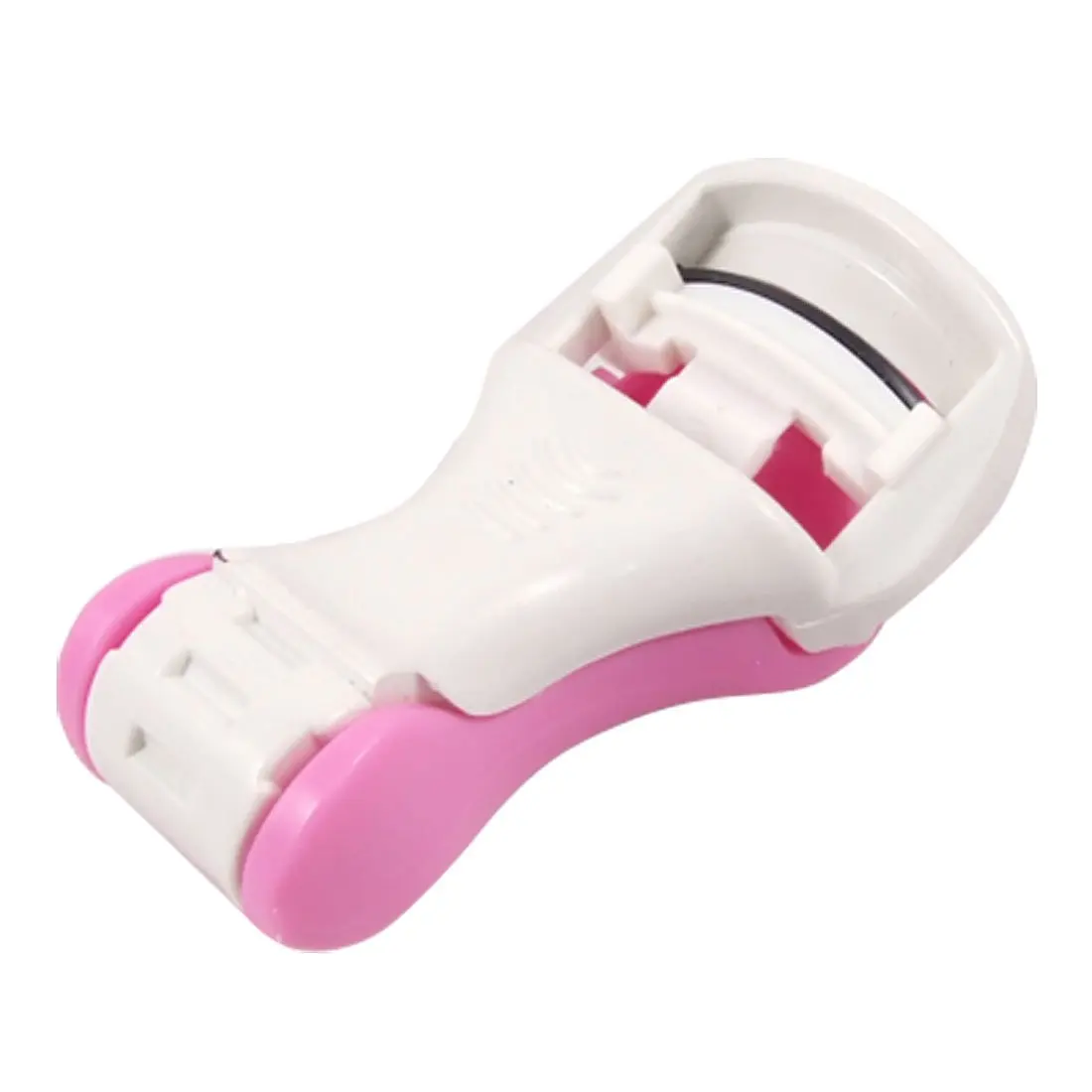 

Women Cosmetic Tool Foldable White Pink Plastic Eyelash Curler